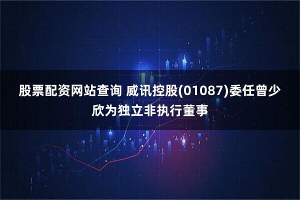 股票配资网站查询 威讯控股(01087)委任曾少欣为独立非执行董事